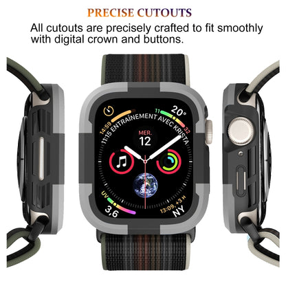 For Apple Watch Series SE 2&6&SE&5&4 44mm Armor Frame Watch Case(Grey) - Smart Wear by PMC Jewellery | Online Shopping South Africa | PMC Jewellery