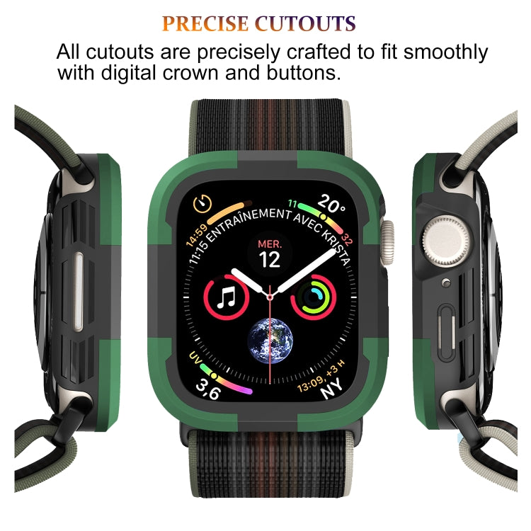 For Apple Watch Series SE 2&6&SE&5&4 44mm Armor Frame Watch Case(Green) - Smart Wear by PMC TechLife | Online Shopping South Africa | PMC TechLife