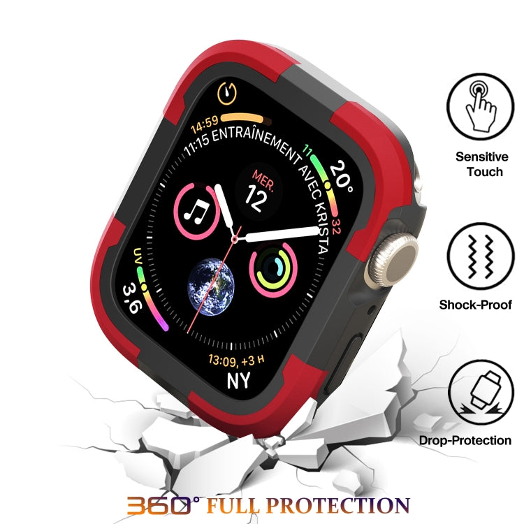 For Apple Watch Series 8 & 7 45mm Armor Frame Watch Case(Red) - Smart Wear by PMC Jewellery | Online Shopping South Africa | PMC Jewellery