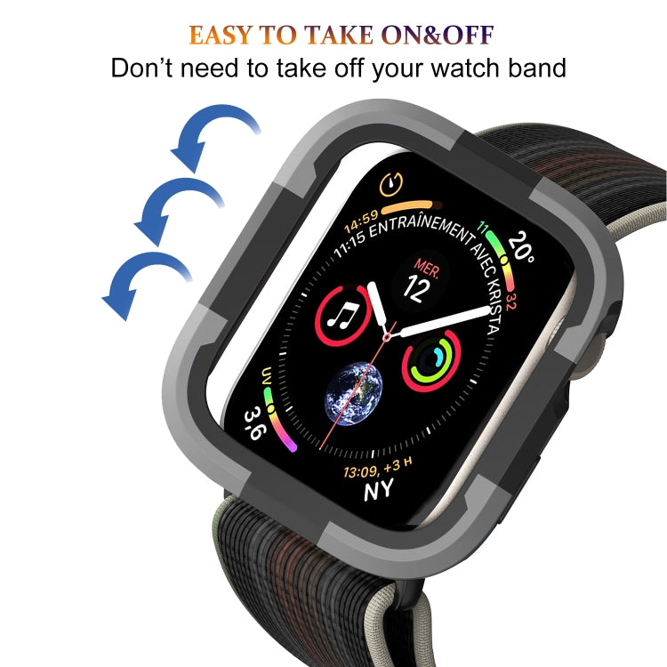 For Apple Watch Series 8 & 7 45mm Armor Frame Watch Case(Grey) - Smart Wear by PMC TechLife | Online Shopping South Africa | PMC TechLife