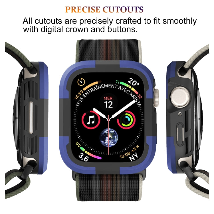 For Apple Watch Series 8 & 7 45mm Armor Frame Watch Case(Purple) - Smart Wear by PMC Jewellery | Online Shopping South Africa | PMC Jewellery
