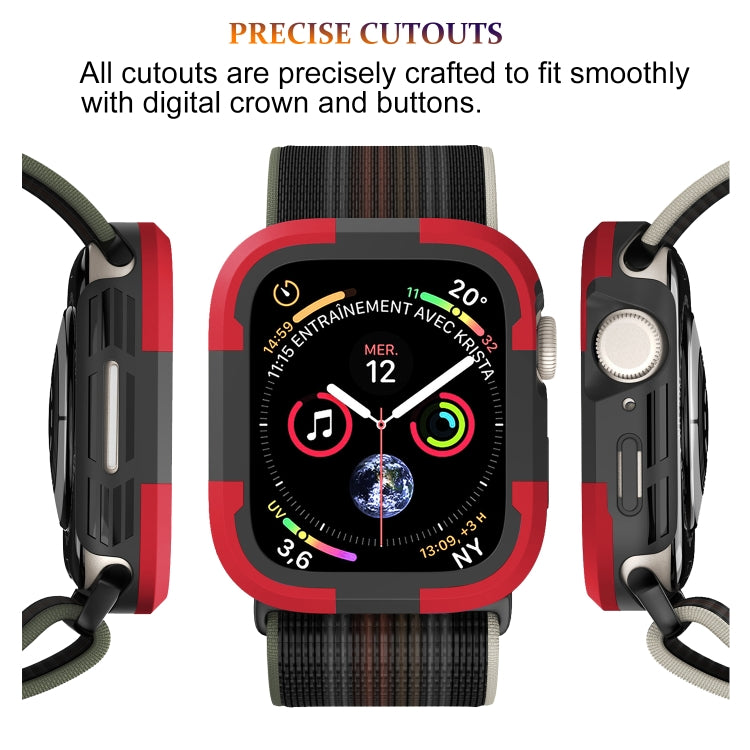 For Apple Watch Ultra 49mm Armor Frame Watch Case(Red) - Smart Wear by PMC TechLife | Online Shopping South Africa | PMC TechLife