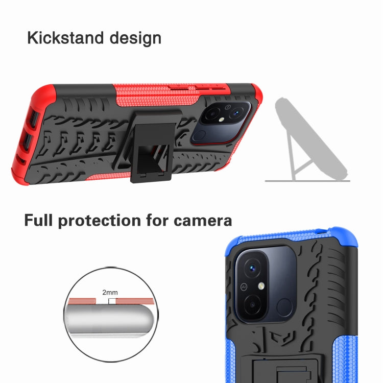 For Xiaomi Redmi 12C Tire Texture TPU + PC Phone Case with Holder(Green) - free shipping - PMC TechLife - Order now!