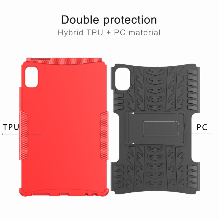 For Lenovo Tab M9 Tire Texture TPU + PC Tablet Case with Holder(Purple) - free shipping - PMC TechLife - Order now!