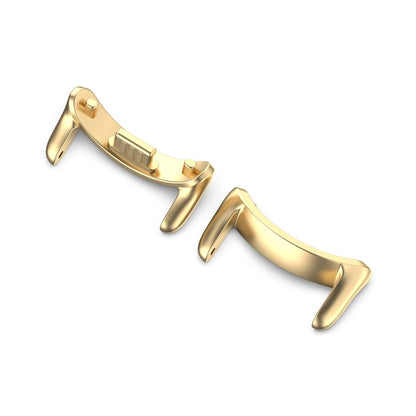 For Xiaomi Mi Band 8 1 Pair Stainless steel Metal Watch Band Connector(Gold) -  by PMC Jewellery | Online Shopping South Africa | PMC Jewellery