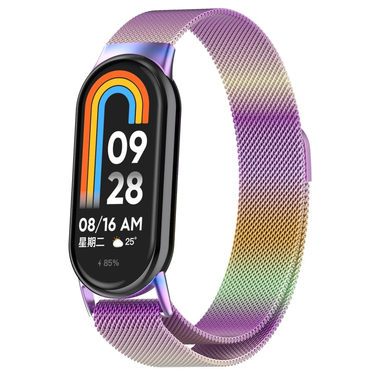For Xiaomi Mi Band 8 Milanese Metal Watch Band(Colorful) - Smart Wear by PMC TechLife | Online Shopping South Africa | PMC TechLife