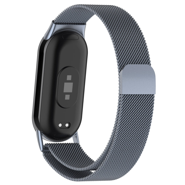 For Xiaomi Mi Band 8 Milanese Metal Watch Band(Space Grey) - Smart Wear by PMC TechLife | Online Shopping South Africa | PMC TechLife