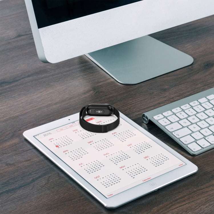 For Xiaomi Mi Band 8 Milanese Metal Watch Band(Gold) - Smart Wear by PMC TechLife | Online Shopping South Africa | PMC TechLife