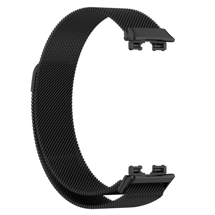 For Huawei Band 8 Milanese Metal Watch Band(Black) - Smart Wear by PMC Jewellery | Online Shopping South Africa | PMC Jewellery