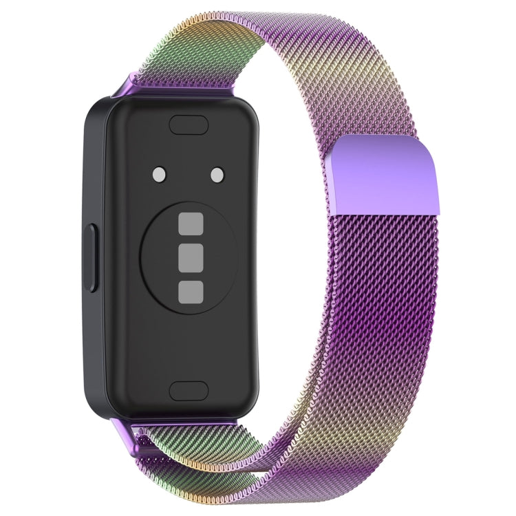 For Huawei Band 8 Milanese Metal Watch Band(Colorful) - Smart Wear by PMC Jewellery | Online Shopping South Africa | PMC Jewellery