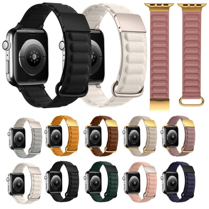 Magnetic Reverse Buckle Watch Band For Apple Watch Series 8&7 45mm(Rose Gold) - Smart Wear by PMC Jewellery | Online Shopping South Africa | PMC Jewellery