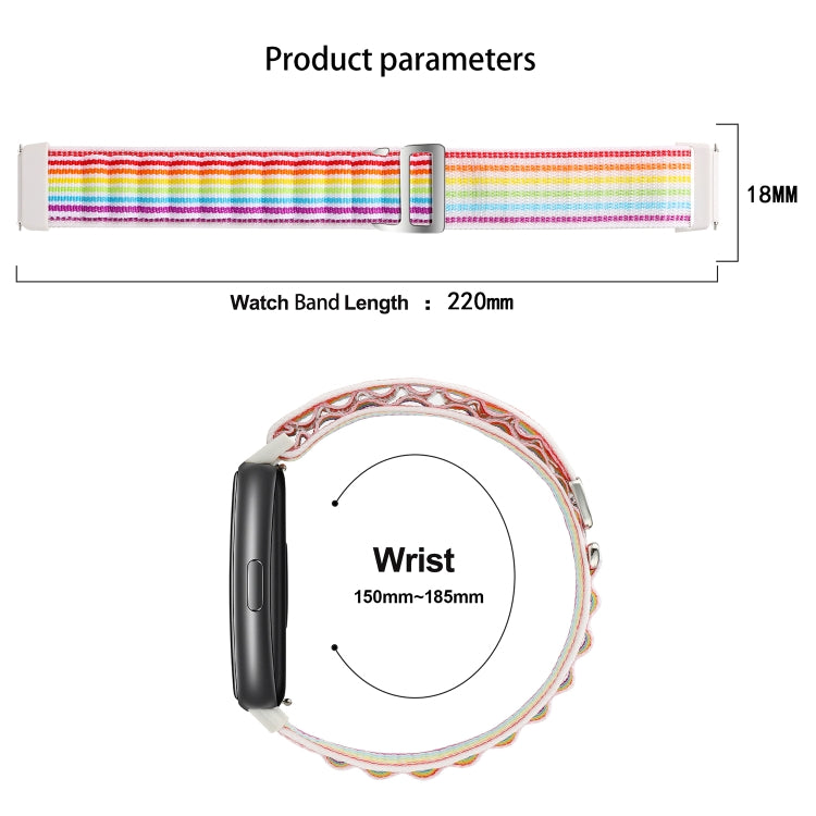 For Huawei Band 7 Loop Nylon Watch Band(Starlight Black) - Smart Wear by PMC TechLife | Online Shopping South Africa | PMC TechLife