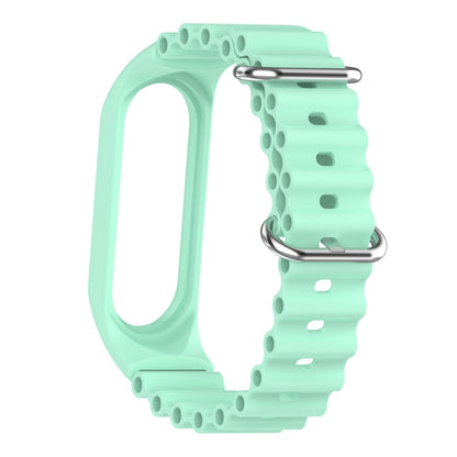 For Xiaomi Mi Band 7 / 6 / 5 / 4 / 3 Solid Color Marine Silicone Breathable Watch Band(Blue Sea) - Smart Wear by PMC Jewellery | Online Shopping South Africa | PMC Jewellery