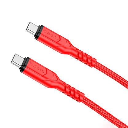 hoco X59 Victory 60W USB-C / Type-C to USB-C / Type-C Charging Data Dable, Length:1m(Red) - USB-C & Type-C Cable by hoco | Online Shopping South Africa | PMC Jewellery
