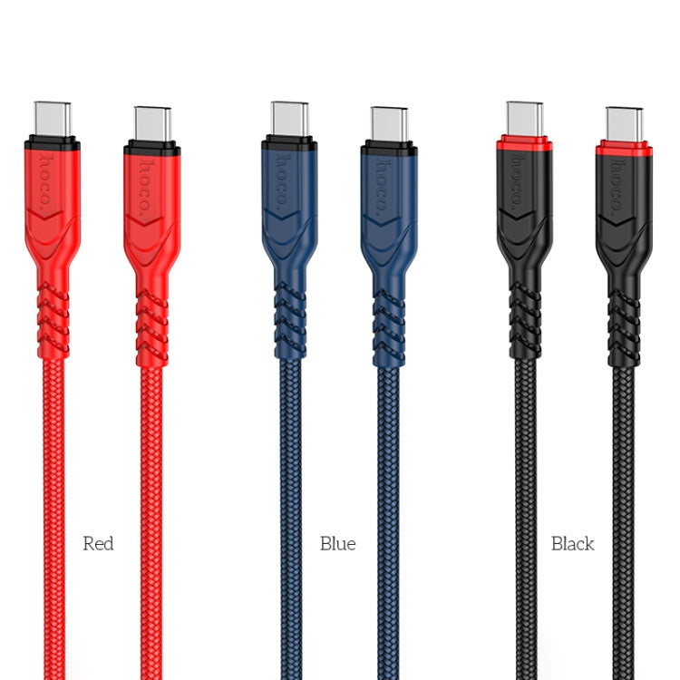 hoco X59 Victory 60W USB-C / Type-C to USB-C / Type-C Charging Data Dable, Length:2m(Black) - USB-C & Type-C Cable by hoco | Online Shopping South Africa | PMC Jewellery