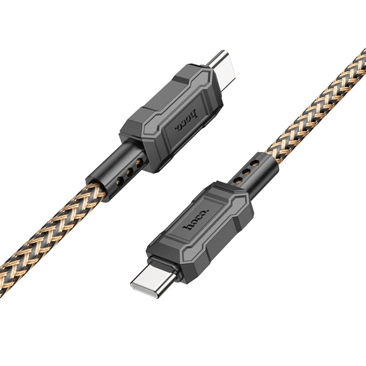 hoco X94 Leader 60W USB-C / Type-C to USB-C / Type-C Charging Data Dable, Length:1m(Gold) - USB-C & Type-C Cable by hoco | Online Shopping South Africa | PMC Jewellery