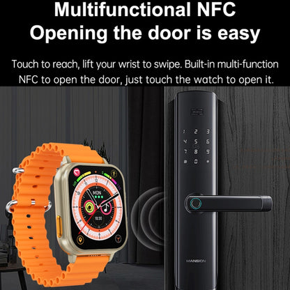 N22 2 in 1 1.96 inch HD Display Sport Bluetooth Call Earphone Smart Watch(Orange) - Smart Wear by PMC Jewellery | Online Shopping South Africa | PMC Jewellery