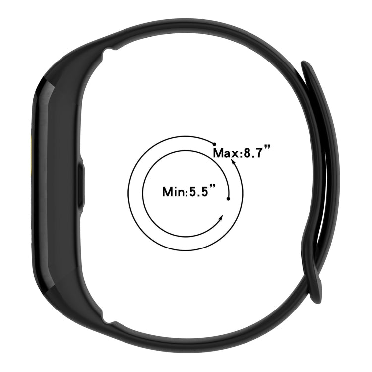 For Mambo Band 5 / 5S Solid Color Silicone Replacement Watch Band(Black) - Smart Wear by PMC Jewellery | Online Shopping South Africa | PMC Jewellery