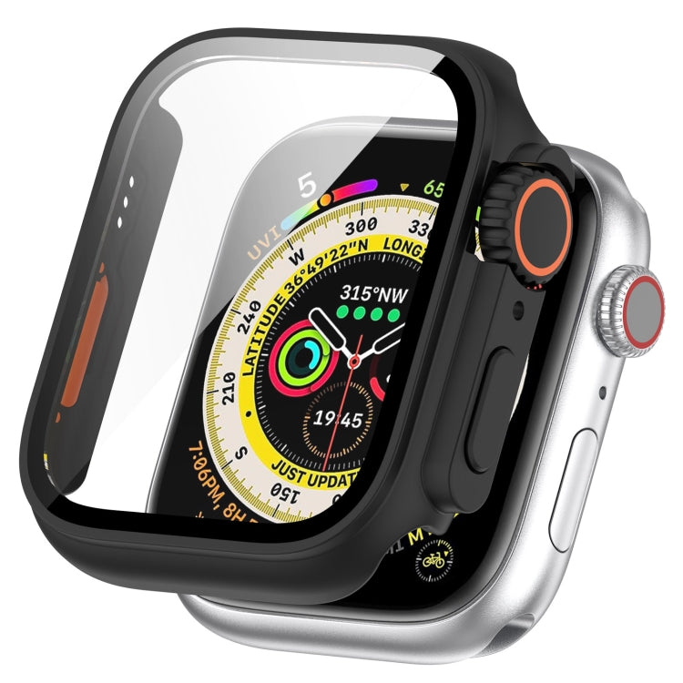 For Apple Watch Series SE 2 / 6 / SE / 5 / 4 40mm Tempered Film + PC Integrated Watch Protective Case(Black) -  by PMC Jewellery | Online Shopping South Africa | PMC Jewellery