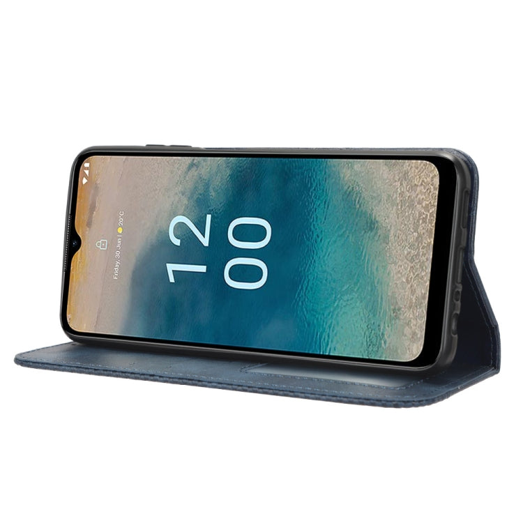For Nokia G22 4G Magnetic Buckle Retro Texture Leather Phone Case(Blue) - free shipping - PMC TechLife - Order now!