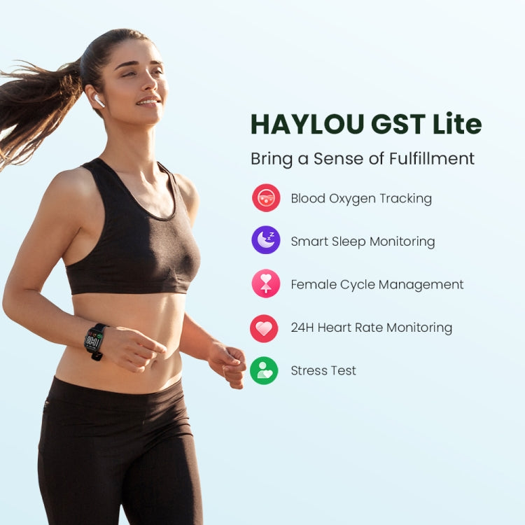 Original Xiaomi Youpin HAYLOU LS13 GST Lite 1.69 inch Square Screen Smart Bluetooth Watch Supports Blood Oxygen Tracking / Sleep Monitoring(Green) -  by Xiaomi | Online Shopping South Africa | PMC Jewellery