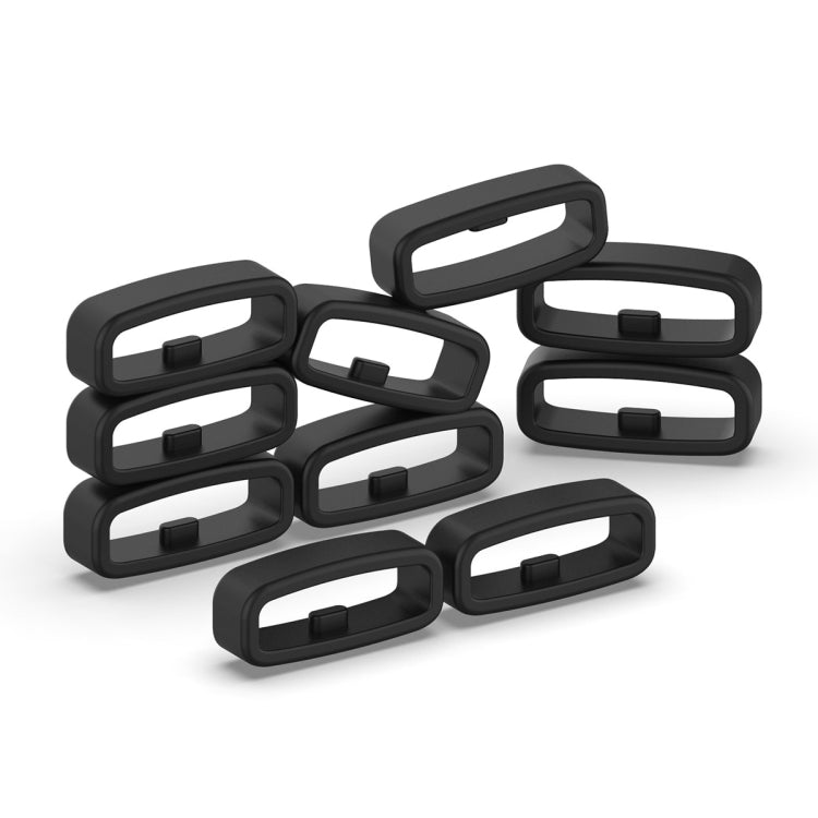 18mm 10pcs Universal Watch Band Fixed Silicone Ring Safety Buckle(Grey) -  by PMC TechLife | Online Shopping South Africa | PMC TechLife