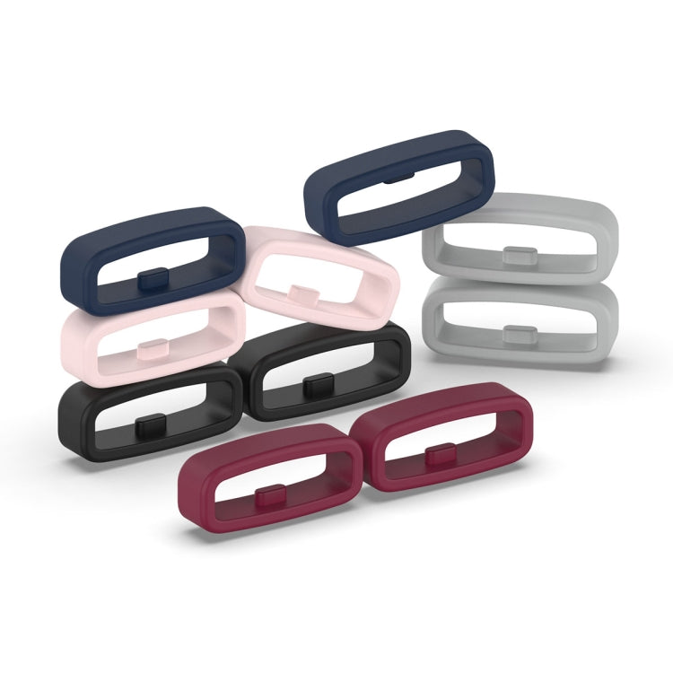 18mm 10pcs Universal Watch Band Fixed Silicone Ring Safety Buckle(Navy Blue) -  by PMC TechLife | Online Shopping South Africa | PMC TechLife