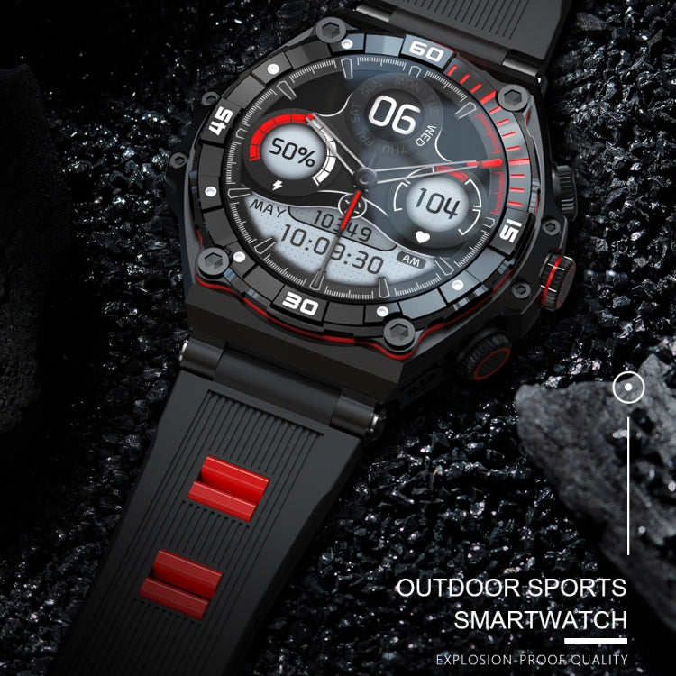 CT18 1.43 inch AMOLED Screen Smart Watch Supports Bluetooth Call/Blood Oxygen Detection(Red) -  by PMC Jewellery | Online Shopping South Africa | PMC Jewellery