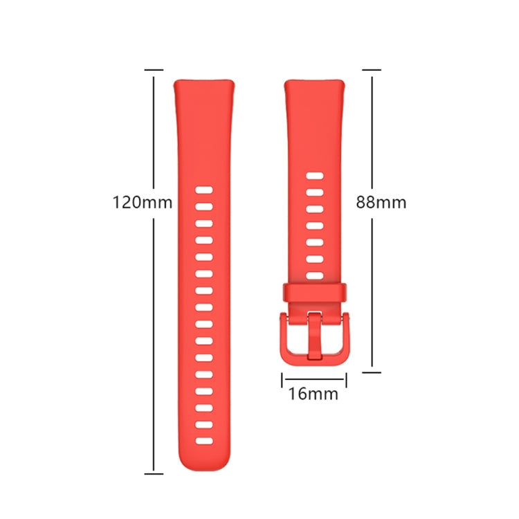 For Huawei Band 8 16mm Solid Color Silicone Replacement Watch Band(Pink) -  by PMC Jewellery | Online Shopping South Africa | PMC Jewellery