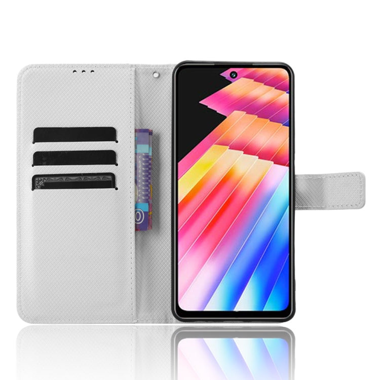 For Infinix Hot 30 4G X6831 Diamond Texture Leather Phone Case(White) - free shipping - PMC TechLife - Order now!