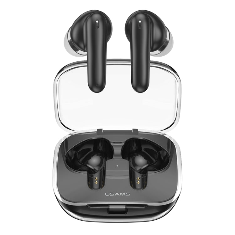 USAMS BE16 Ice Tray Series Transparent TWS In-Ear Wireless Bluetooth Earphone(Black) - TWS Earphone by USAMS | Online Shopping South Africa | PMC Jewellery