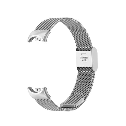 For Xiaomi Mi Band 8 Milanese Buckle Metal Watch Band(Silver) -  by PMC Jewellery | Online Shopping South Africa | PMC Jewellery