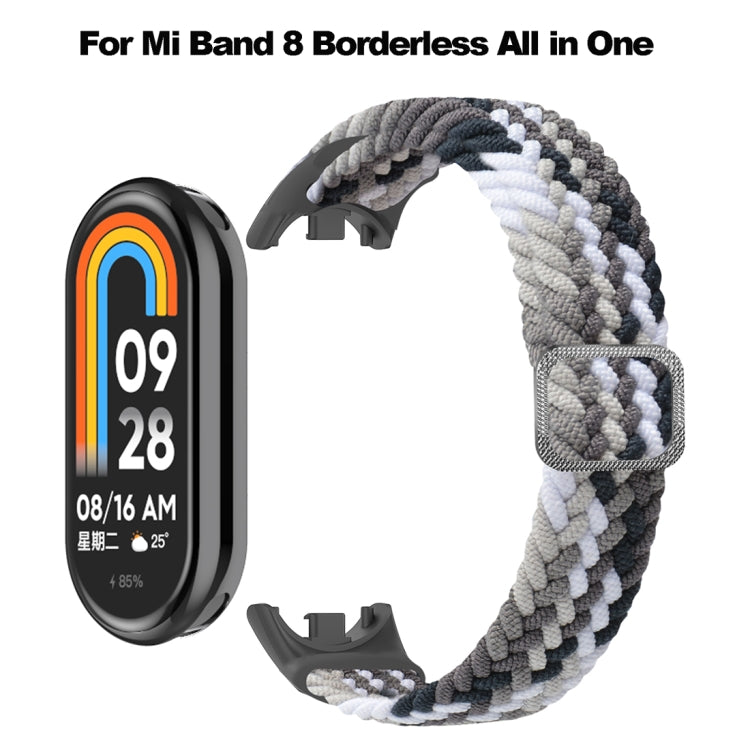 For Xiaomi Mi Band 8 Adjustable Nylon Braided Elasticity Watch Band(Colorful Black) -  by PMC TechLife | Online Shopping South Africa | PMC TechLife