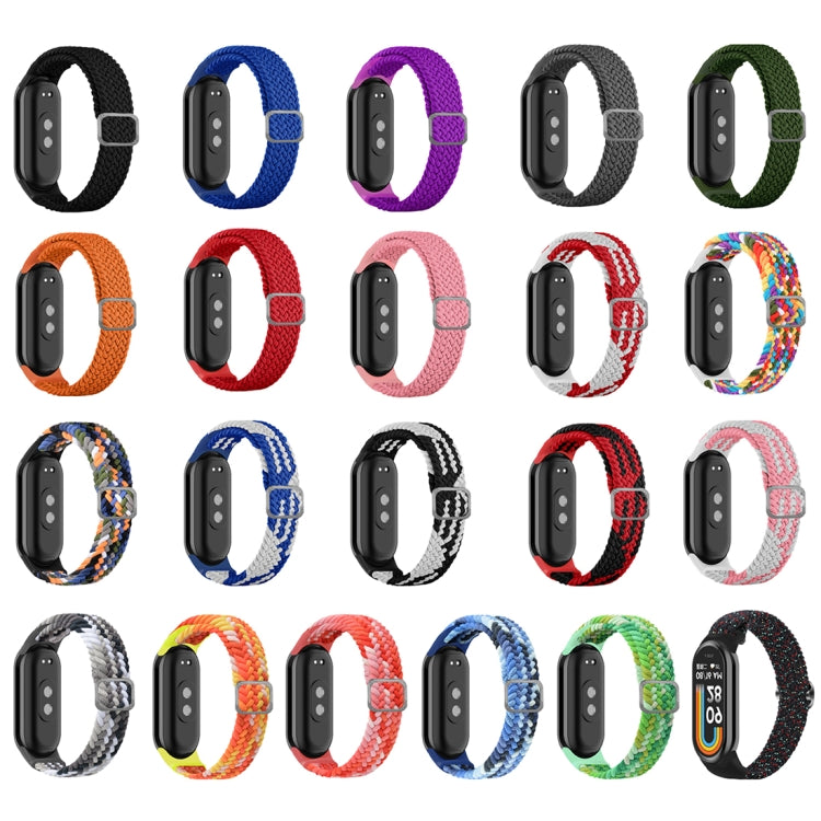 For Xiaomi Mi Band 8 Adjustable Nylon Braided Elasticity Watch Band(Red White) -  by PMC TechLife | Online Shopping South Africa | PMC TechLife