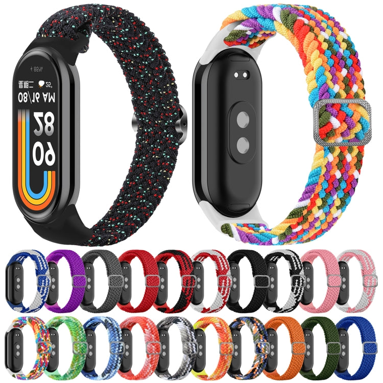 For Xiaomi Mi Band 8 Adjustable Nylon Braided Elasticity Watch Band(Colorful Red) -  by PMC TechLife | Online Shopping South Africa | PMC TechLife