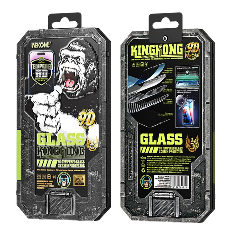 For iPhone 14 Pro Max WK WTP-066 King Kong Vacha 9D Curved HD Tempered Glass Film(Black) - iPhone 14 Pro Max Cases by WK | Online Shopping South Africa | PMC Jewellery