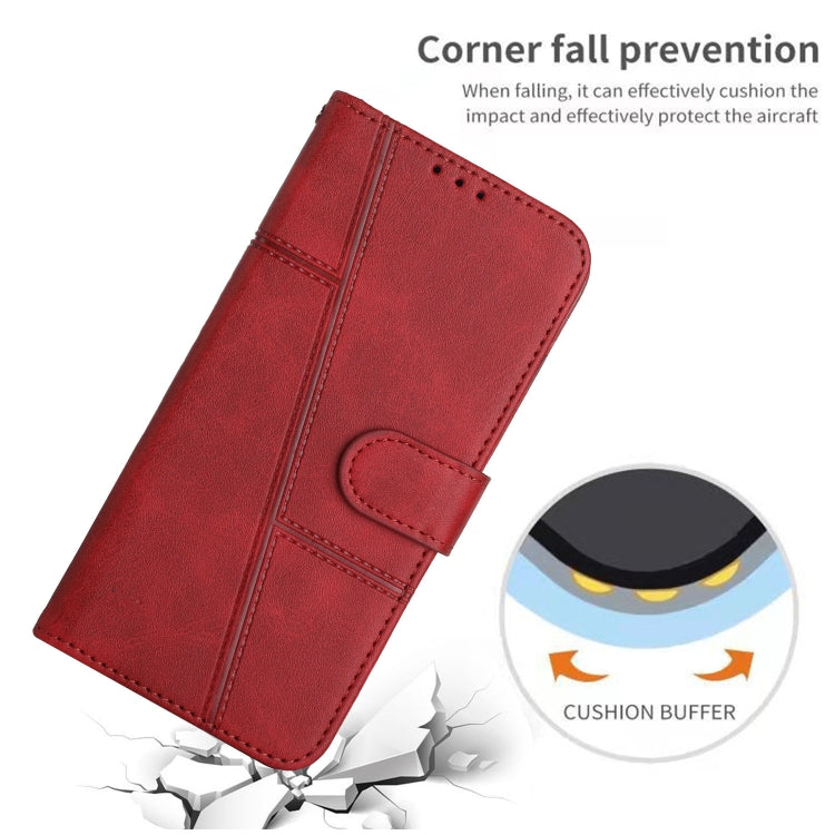 For Samsung Galaxy A24 4G Stitching Calf Texture Buckle Leather Phone Case(Red) - free shipping - PMC TechLife - Order now!