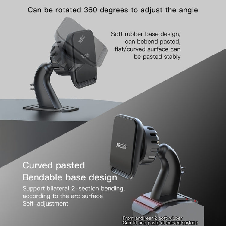 Yesido C110 Car Center Console Paste Magsafe Magnetic Phone Bracket(Black) - Universal Car Holders by Yesido | Online Shopping South Africa | PMC TechLife | Buy Now Pay Later Mobicred