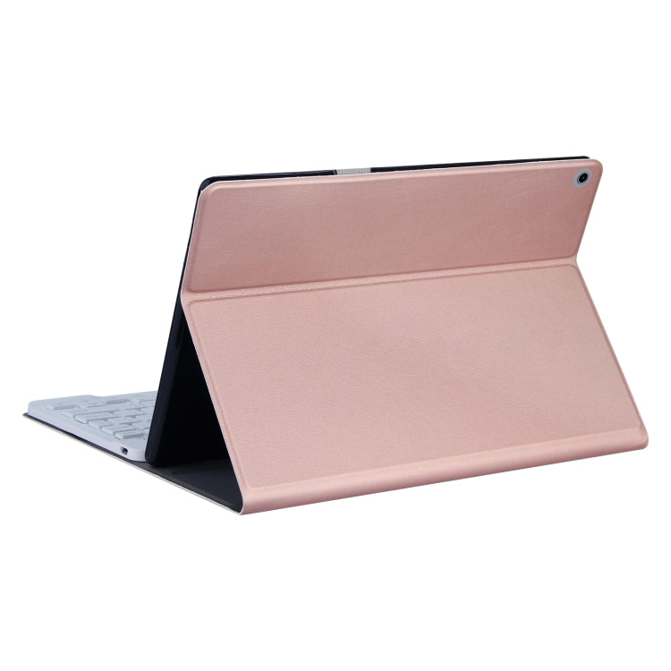 For Lenovo Tab M10 3rd Gen TB-328XU Bluetooth Keyboard Leather Tablet Case(Rose Gold) - Lenovo Keyboard by PMC TechLife | Online Shopping South Africa | PMC TechLife
