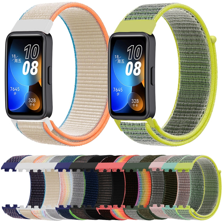 For Huawei Band 8 16mm Woven Nylon Loop Watch Band(Black) - Watch Bands by PMC TechLife | Online Shopping South Africa | PMC TechLife | Buy Now Pay Later Mobicred