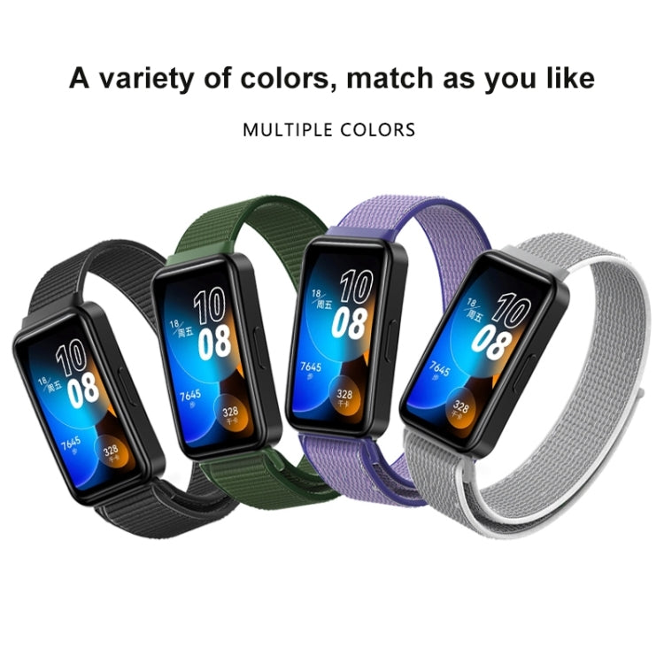 For Huawei Band 8 16mm Woven Nylon Loop Watch Band(Black) - Watch Bands by PMC TechLife | Online Shopping South Africa | PMC TechLife | Buy Now Pay Later Mobicred