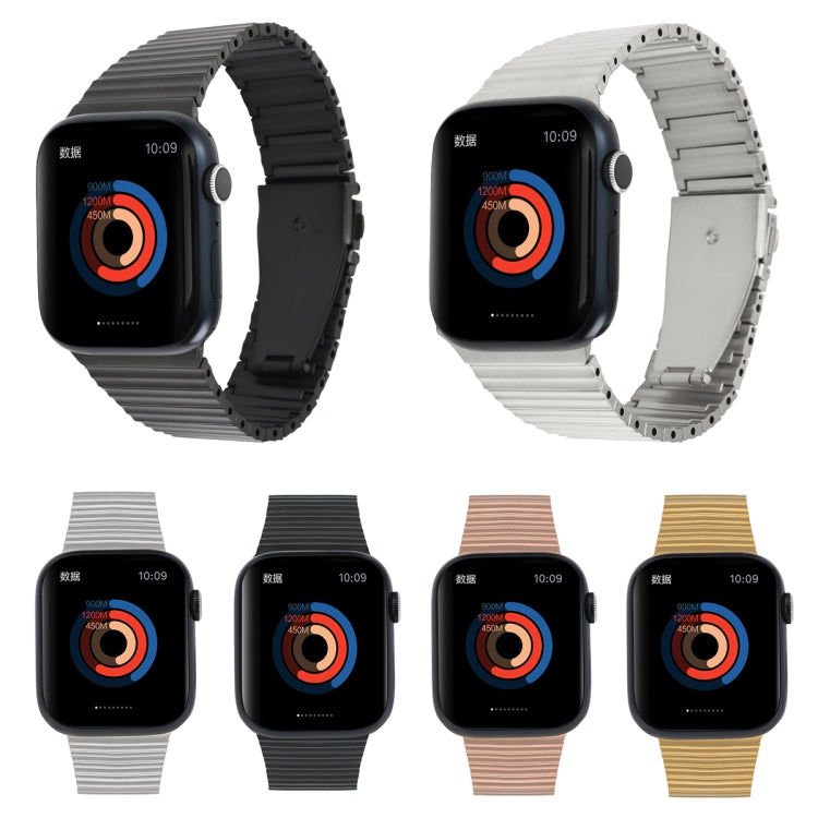 Ocean Metal Replacement Watch Band For Apple Watch 2 42 mm(Black) -  by PMC TechLife | Online Shopping South Africa | PMC TechLife