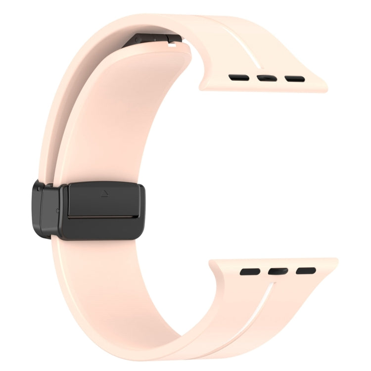 Two Color Folding Buckle Silicone Watch Band For Apple Watch 2 38mm(Pink+White) -  by PMC TechLife | Online Shopping South Africa | PMC TechLife