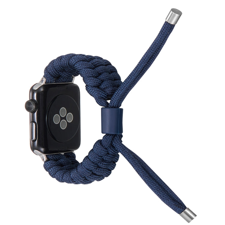 Stretch Plain Silicone Bean Watch Band For Apple Watch 8 41mm(Navy Blue) -  by PMC Jewellery | Online Shopping South Africa | PMC Jewellery