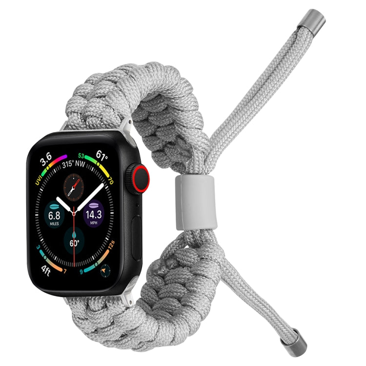 Stretch Plain Silicone Bean Watch Band For Apple Watch 4 40mm(Grey White) -  by PMC TechLife | Online Shopping South Africa | PMC TechLife