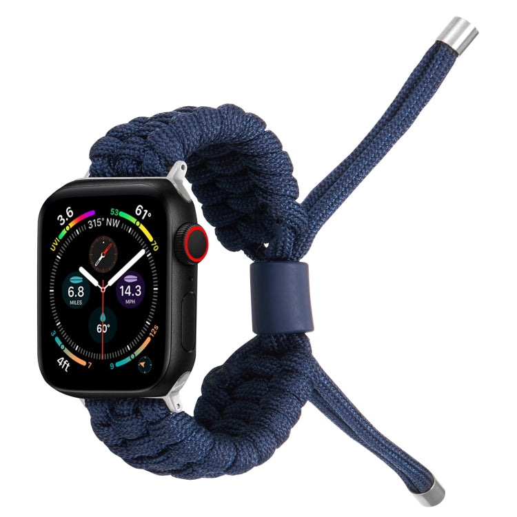 Stretch Plain Silicone Bean Watch Band For Apple Watch 3 38mm(Navy Blue) -  by PMC Jewellery | Online Shopping South Africa | PMC Jewellery