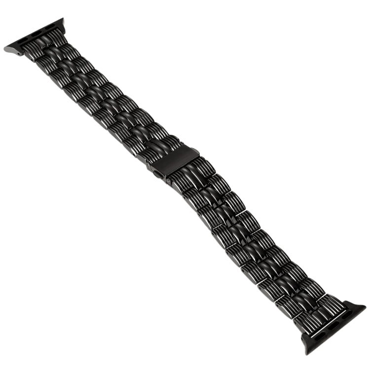 3-Beads Stripe Metal Watch Band For Apple Watch 6 44mm(Black) -  by PMC TechLife | Online Shopping South Africa | PMC TechLife