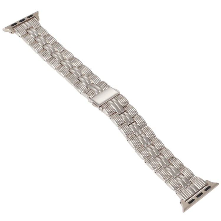 3-Beads Stripe Metal Watch Band For Apple Watch 3 38mm(Starlight) -  by PMC TechLife | Online Shopping South Africa | PMC TechLife