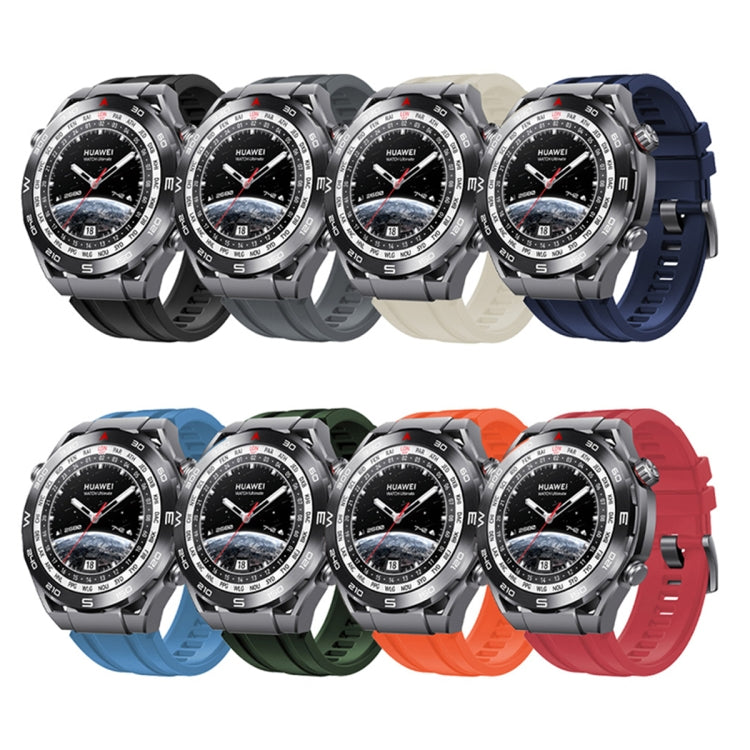 3pcs Longer Style For Huawei Watch Ultimate Silicone Replacement Watch Band(Black) -  by PMC TechLife | Online Shopping South Africa | PMC TechLife