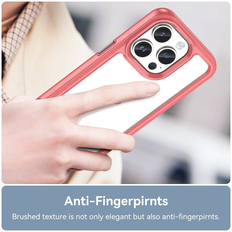 For iPhone 15 Pro Colorful Series Acrylic + TPU Phone Case(Red) - iPhone 15 Pro Cases by PMC TechLife | Online Shopping South Africa | PMC TechLife